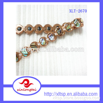 Korea popular colorful stone bracelet lady's bio magnetic titanium bracelet